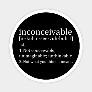 inconceivable definition vintage gifts Magnet